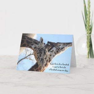 Sweet Giraffes, Anniversary Card Kaart