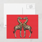 Sweet Giraffes in liefde Briefkaart (Voorkant / Achterkant)