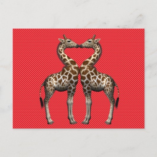 Sweet Giraffes in liefde Briefkaart (Voorkant)