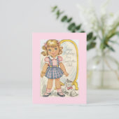  Sweet Girl Birthday Card Briefkaart (Staand voorkant)