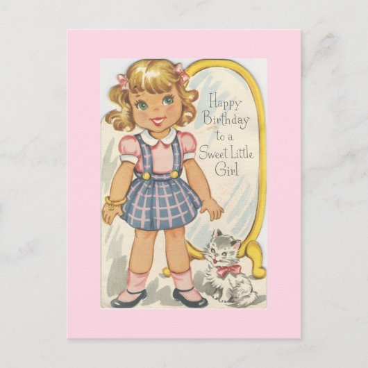  Sweet Girl Birthday Card Briefkaart (Voorkant)