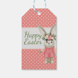Sweet Girl Bunny Easter Pink Cadeaulabel