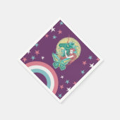 Sweet Girl en Unicorn Drawing Servet (Hoek)