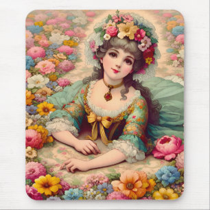 Sweet Girl Flowers beroemd gemaakt door Mousepad Muismat
