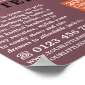 Sweet Girl, kinderkledingwinkel Adverteren Poster (Hoek)