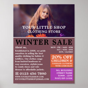 Sweet Girl, kinderkledingwinkel Adverteren Poster