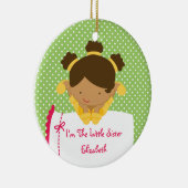Sweet Girl, klein zuster kerstornament Keramisch Ornament (Rechts)