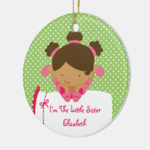 Sweet Girl, klein zuster kerstornament Keramisch Ornament (Links)