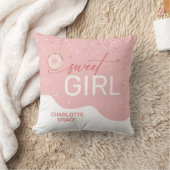 Sweet Girl Pink Frosting Spinkles Girl's Kussen (Deken)