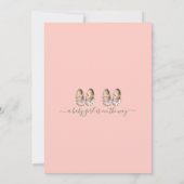 Sweet Girl Roos Romper Baby shower Kaart (Achterkant)