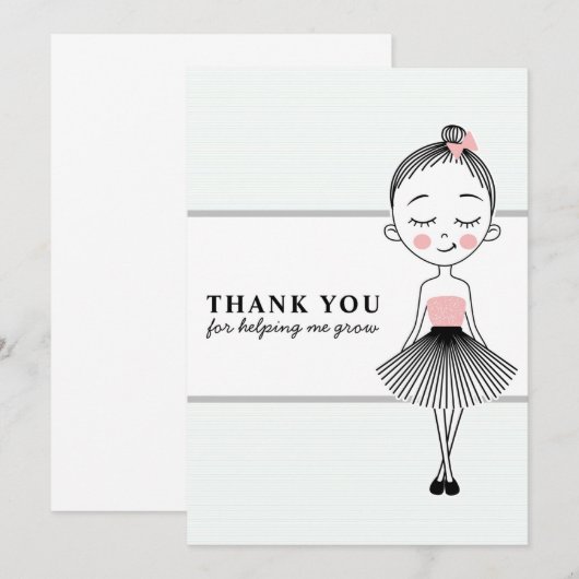 Sweet Girl Teacher Bedankt (Voorkant / Achterkant)