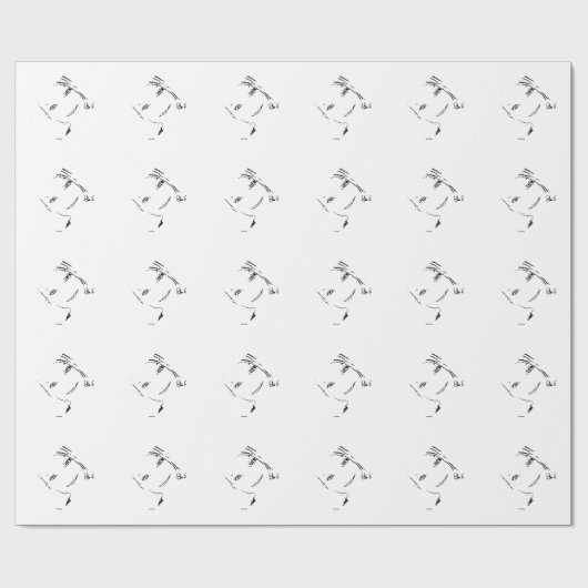 Sweet Girl, zwart wit portret, heldere ogen Cadeaupapier (Vlak)