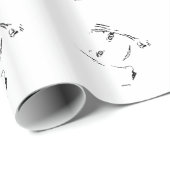 Sweet Girl, zwart wit portret, heldere ogen Cadeaupapier (Rol Hoek)