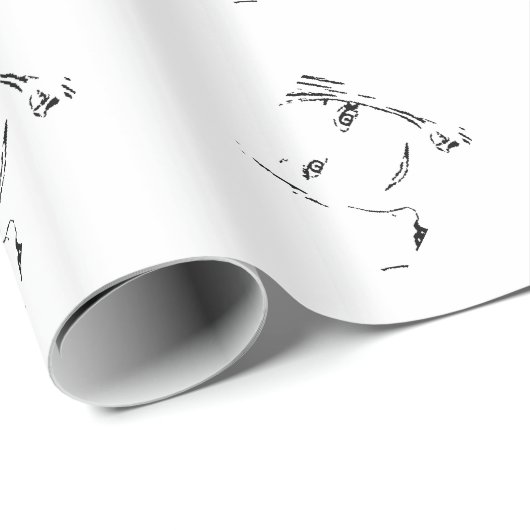 Sweet Girl, zwart wit portret, heldere ogen Cadeaupapier (Rol Hoek)