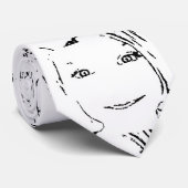 Sweet Girl, zwart wit portret, heldere ogen Stropdas (Opgerold)