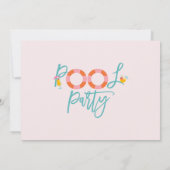 Sweet Girls Photo Summer Pool Birthday Kaart (Achterkant)