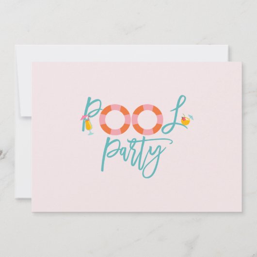 Sweet Girls Photo Summer Pool Birthday Kaart (Achterkant)