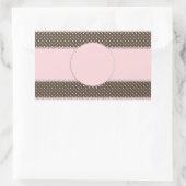 Sweet Girly Baby Pink Dot Rechthoekige Sticker (Tas)