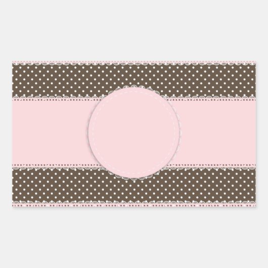 Sweet Girly Baby Pink Dot Rechthoekige Sticker (Voorkant)