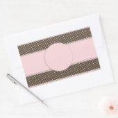 Sweet Girly Baby Pink Dot Rechthoekige Sticker (Envelop)