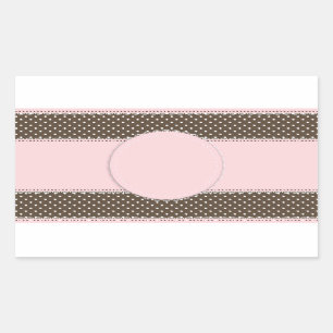 Sweet Girly Baby Pink Dot Rechthoekige Sticker