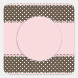 Sweet Girly Baby Pink Dot Vierkante Sticker