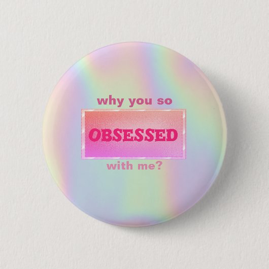 Sweet Girly Holographic Ronde Button 5,7 Cm (Voorkant)