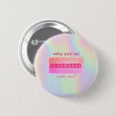 Sweet Girly Holographic Ronde Button 5,7 Cm (Voorkant /achterkant)