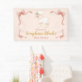 Sweet Girly Pink Lamb Baby shower Spandoek (Insitu)