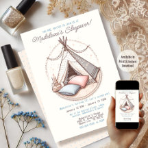 Sweet Girly Teepee Sleepover Party Verjaardag