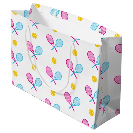 Sweet girly tennis large groot cadeauzakje (Achterkant Gekanteld)