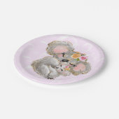 Sweet Girly Waterverf Koala Pink Baby shower Papieren Bordje (Gekanteld)