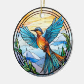 Sweet Glas in lood Bluebird Keramisch Ornament (Links)