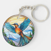 Sweet Glas in lood Bluebird Sleutelhanger (Achterkant)