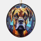 Sweet Glas in lood Boxer Dog Keramisch Ornament (Links)