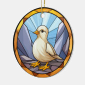 Sweet Glas in lood Dog Baby Chick Keramisch Ornament (Links)
