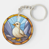 Sweet Glas in lood Dog Baby Chick Sleutelhanger (Achterkant)