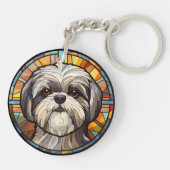 Sweet Glas in lood Dog Shih Tsu Sleutelhanger (Achterkant)
