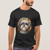 Sweet Glas in lood Dog Shih Tsu T-shirt (Voorkant)