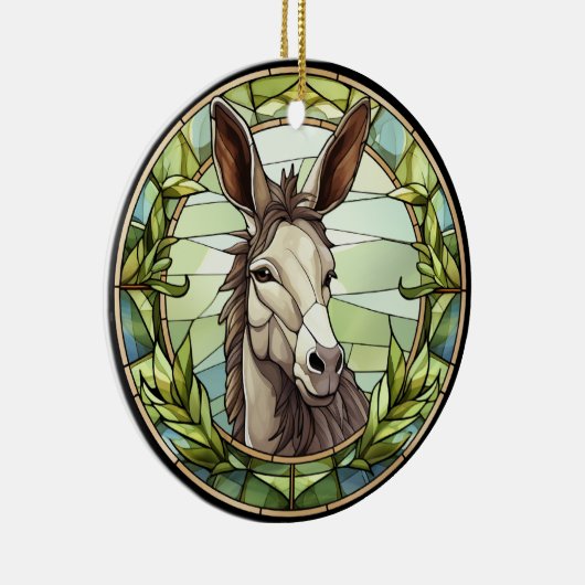 Sweet Glas in lood Donkey Keramisch Ornament (Rechts)