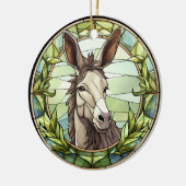 Sweet Glas in lood Donkey Keramisch Ornament (Links)