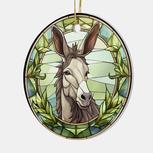 Sweet Glas in lood Donkey Keramisch Ornament (Links)