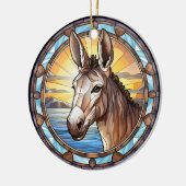 Sweet Glas in lood Donkey Keramisch Ornament (Links)