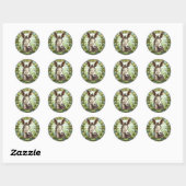 Sweet Glas in lood Donkey Ronde Sticker (Vel)