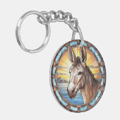 Sweet Glas in lood Donkey Sleutelhanger (Voorkant Links)