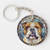 Sweet Glas in lood Engelse Bulldog Sleutelhanger (Voorkant)