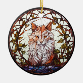 Sweet Glas in lood Forest Cat Keramisch Ornament