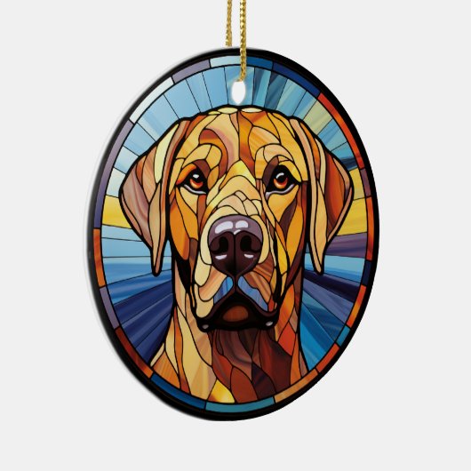 Sweet Glas in lood Golden Labrador Dog Keramisch Ornament (Rechts)