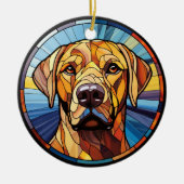 Sweet Glas in lood Golden Labrador Dog Keramisch Ornament (Voorkant)