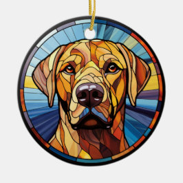 Sweet Glas in lood Golden Labrador Dog Keramisch Ornament